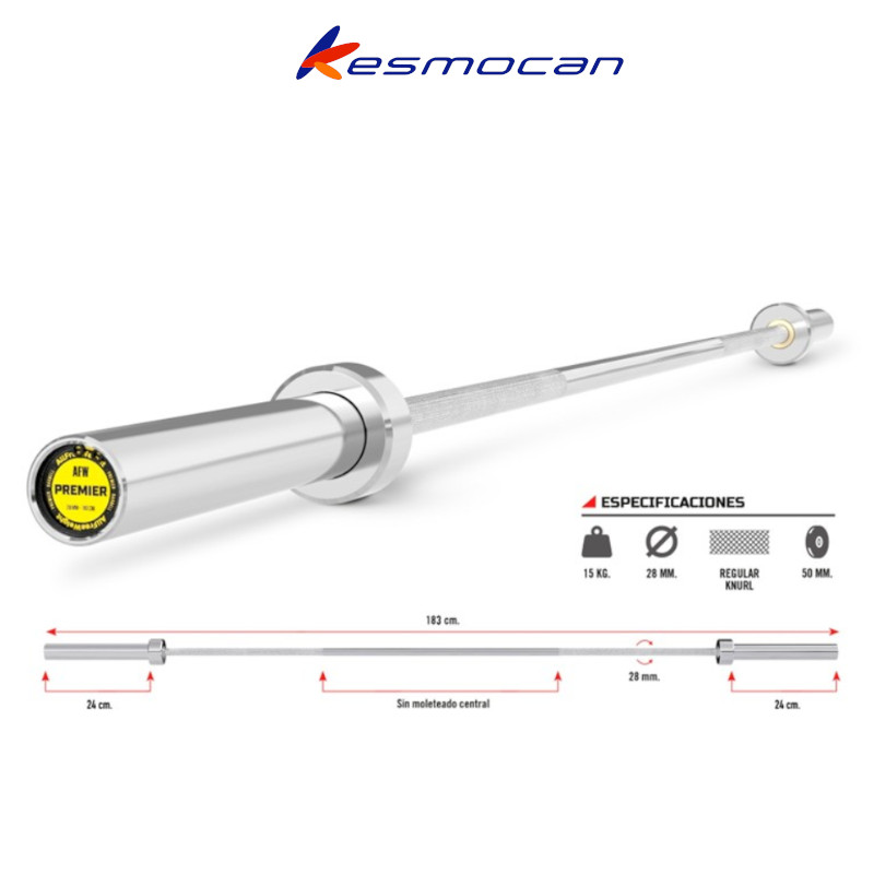 BARRA PREMIER CHROMED AFW 183CM