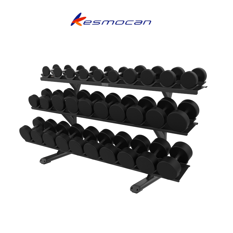 RACK ESTANTE MANCUERNAS PESAS DUMBBELL PRECOR VITALITY 3 NIVELES 15 PARES VBR6815