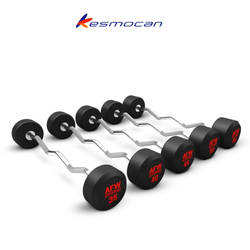 KIT 5 BARRAS Z BICEPS GOMA R PLUS DE 35 A 55 KG ETENON AFW