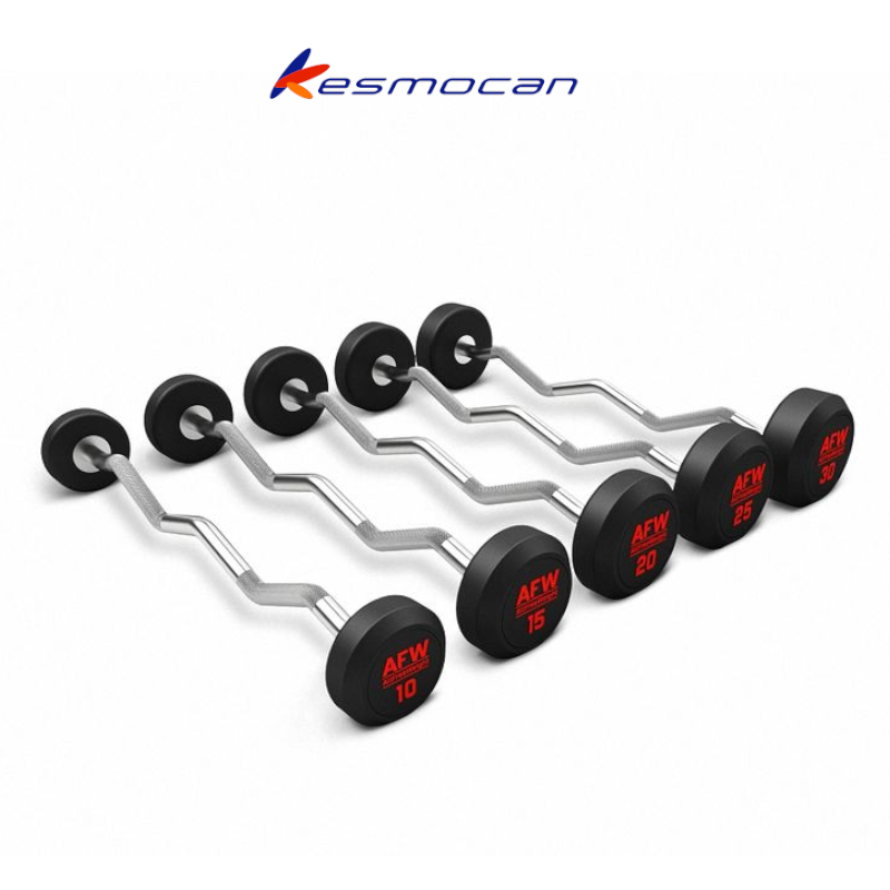 KIT 5 BARRAS Z BICEPS GOMA R PLUS DE 10 A 30 KG ETENON AFW